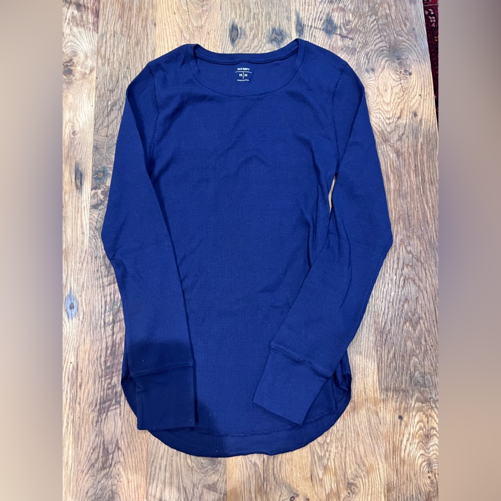 Old Navy Deep Blue Long Sleeve Tee